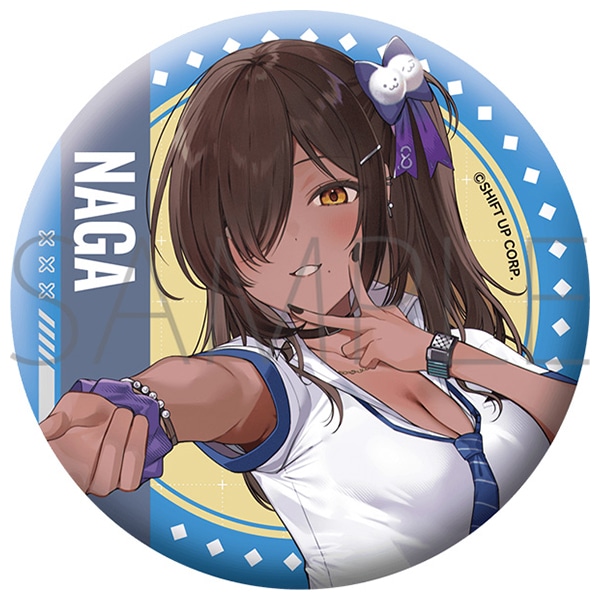グリッター缶バッジ／ナガ　勝利の女神：NIKKE × 東京ドームシティ アトラクションズ 『遊園地を奪還せよ、指揮官！』 事後通販