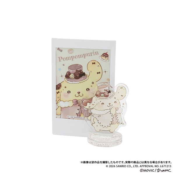 サンリオキャラクターズ　DOLLY MIXホワイトマカロンプリンスデザイン　ちゅあスタ(ミニチュアアクリルスタンド）＆カードセット／ポムポムプリン