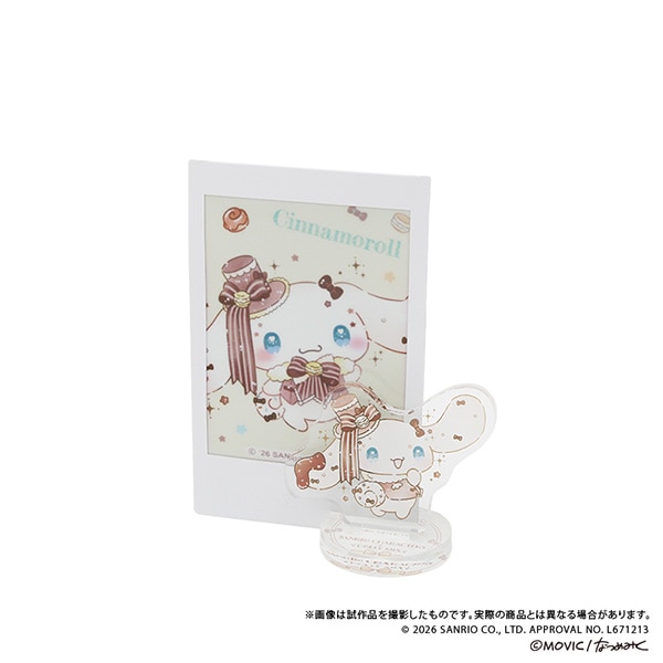 サンリオキャラクターズ　DOLLY MIXホワイトマカロンプリンスデザイン　ちゅあスタ(ミニチュアアクリルスタンド）＆カードセット／シナモロール