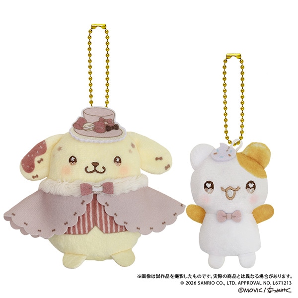 サンリオキャラクターズ　DOLLY MIXホワイトマカロンプリンスデザイン　フィンガーマスコット・PUPPELA（パペラ）セット［ぬいぐるみ］／プリン＆マフィン