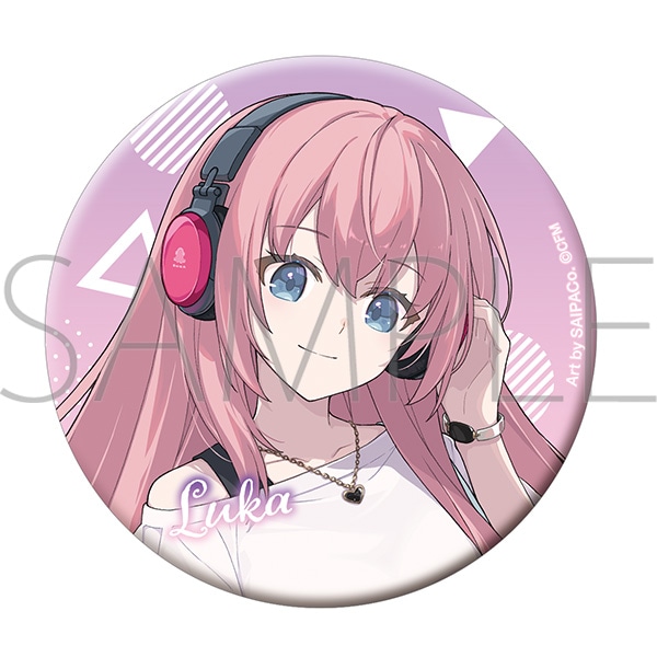 初音ミクシリーズ　グリッター缶バッジ／巡音ルカ