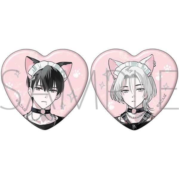 泉月と聡一　推しカプハートバッジ2個セット