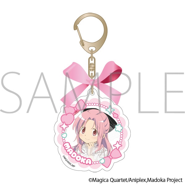魔法少女まどか☆マギカ　リボン付きアクリルキーホルダー／鹿目まどか