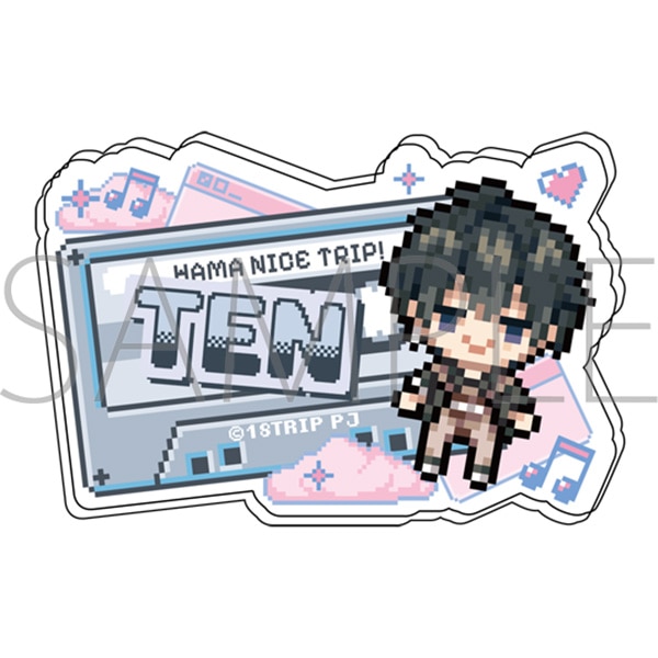 18TRIP　お名前アクリルバッジ／叢雲 添　ドットイラスト