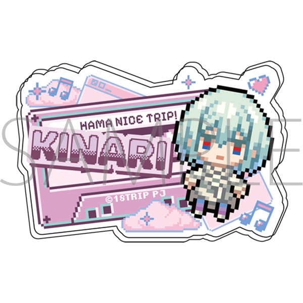 18TRIP　お名前アクリルバッジ／畔川 幾成　ドットイラスト