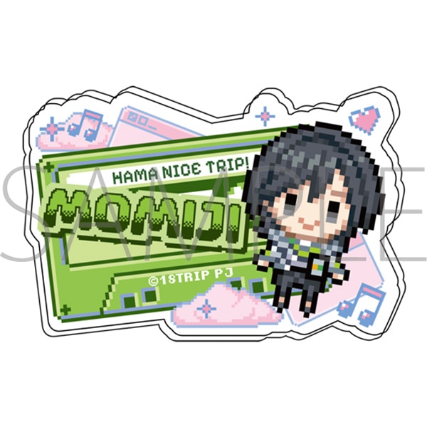18TRIP　お名前アクリルバッジ／浜咲 椛　ドットイラスト
