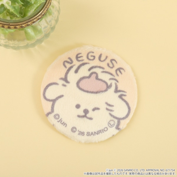 サンリオキャラクターズ　ポムポムプリン　NEGUSEふわふわ缶ミラー