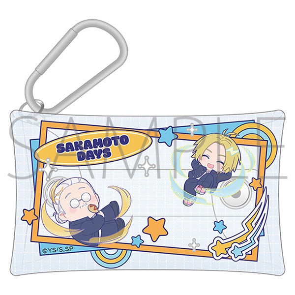カラビナ付きクリアポーチ／坂本 太郎・朝倉 シン ぱすてるぽっぷ　TVアニメ「SAKAMOTO DAYS」 POP UP STORE #制服DAYS　事後通販