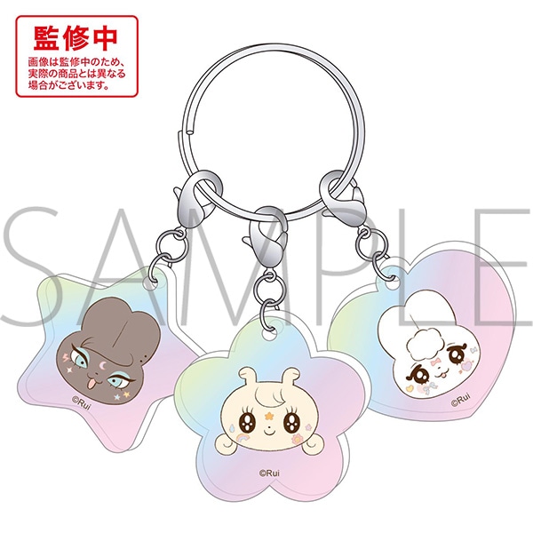 ウサギのつもりのカタツムリ　3連アクリルキーホルダー