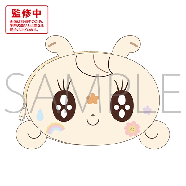 ウサギのつもりのカタツムリ　ぬいぐるみポーチ／つむゆ