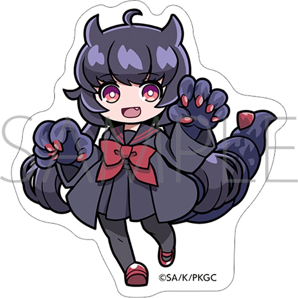 乙女怪獣キャラメリゼ　ステッカー／赤石黒絵（半獣化）