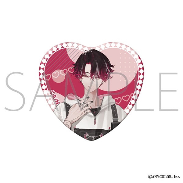 NIJISANJI EN　ハート缶バッジ／Ver Vermillion